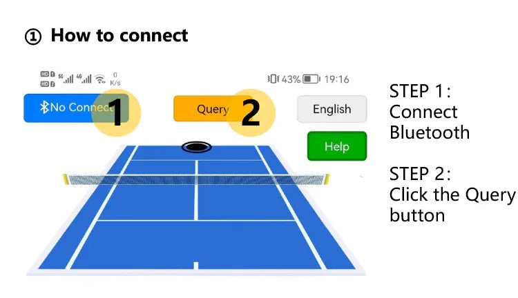 Jbotsports Pro Bluetooth connection steps for tennis ball machine